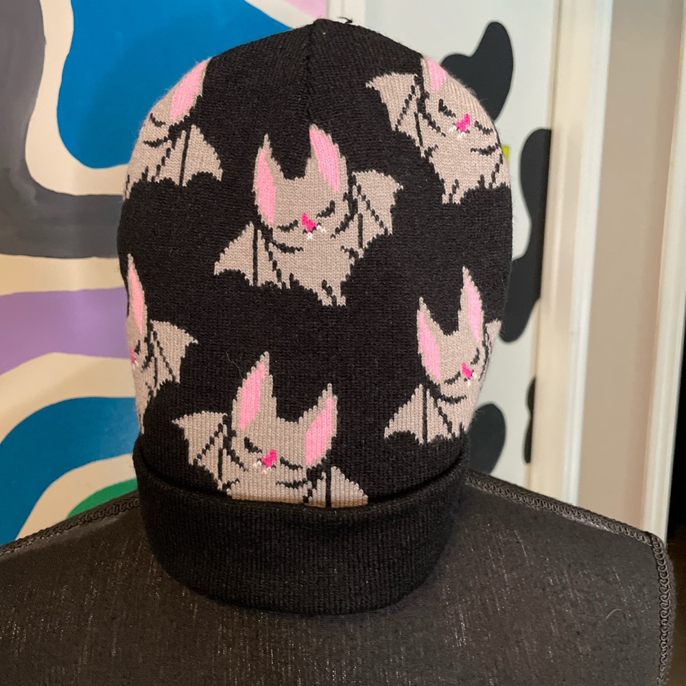 Bat Patterned Beanie - image 2